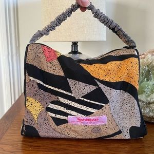 NWOT Zest Dressed up-cycled handbag made of silk scarves - made locally in NYC